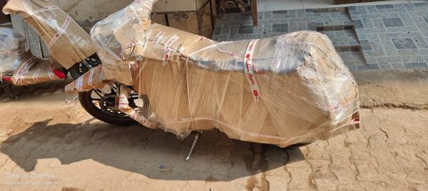 Motorcycle wrapped for transport – packers and movers in Lucknow